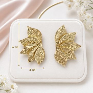 Imagen del producto Aretes Hojas Doradas Maxi
