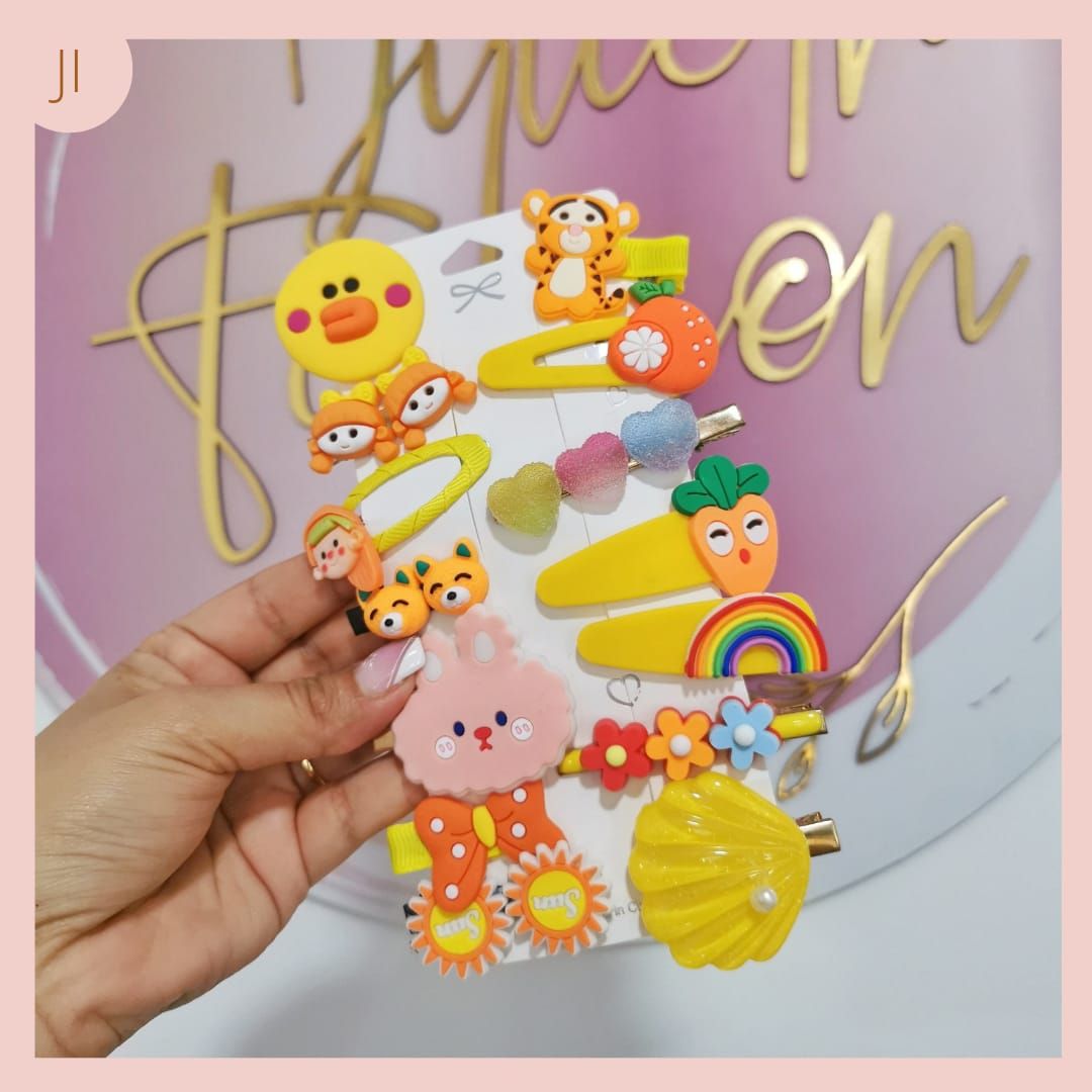  Conjunto Pinzas Niña Arcoiris 2