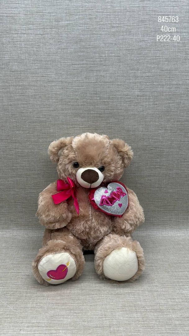 OSO CON CORAZÓN BRILLANTE 45 CM