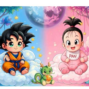 Imagen del producto FONDO EN TELA 1 X 1.50 CM GOKU Y PAN 