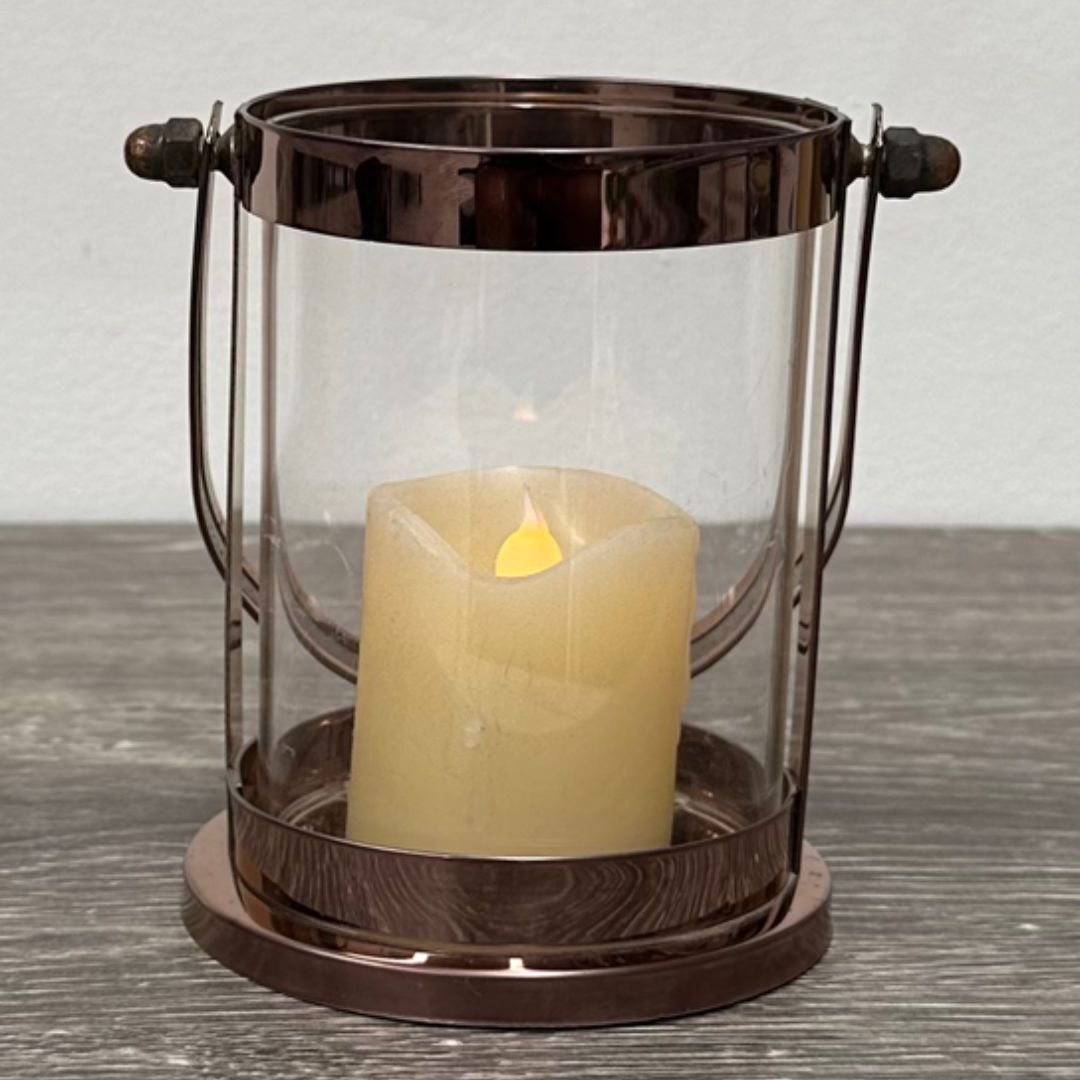 base portavela metal rosegold