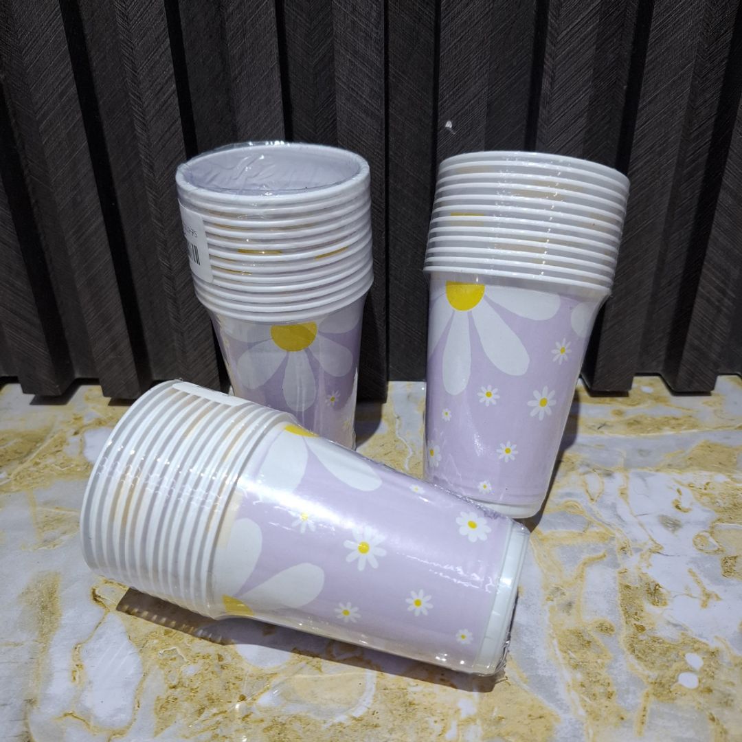VASOS X12 UND MARGARITA LILA 