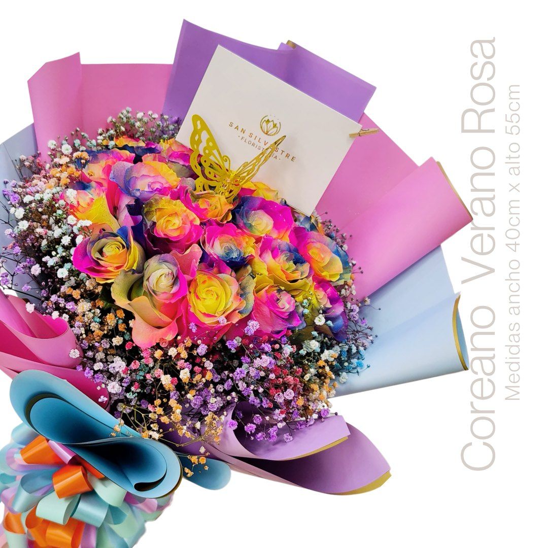 BOUQUET COREANO VERANO ROSA
