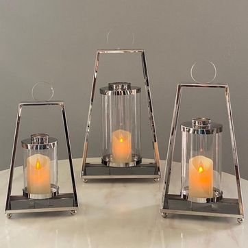 Imagen del producto Set x3 Faroles Plateados