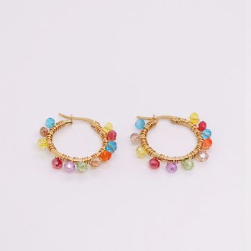 ARETE TEJIDO MURANO MULTICOLOR - imagen 1