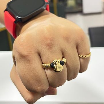 Anillo bolsa dinero balin italy 4mm - imagen 1