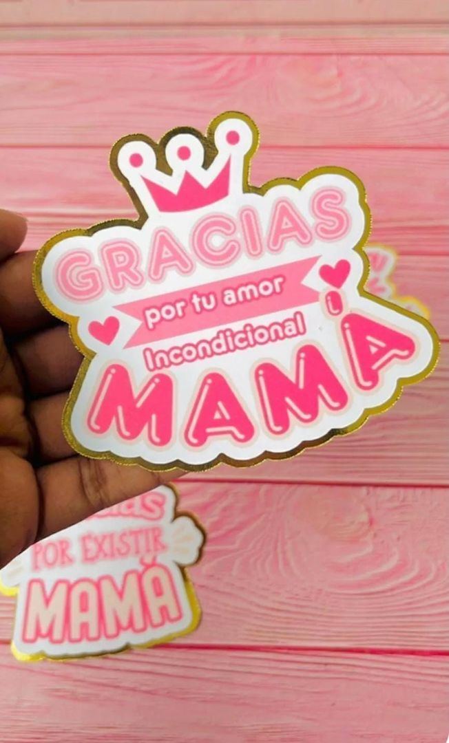 TOPPER MADRE COLOR DOBLE 