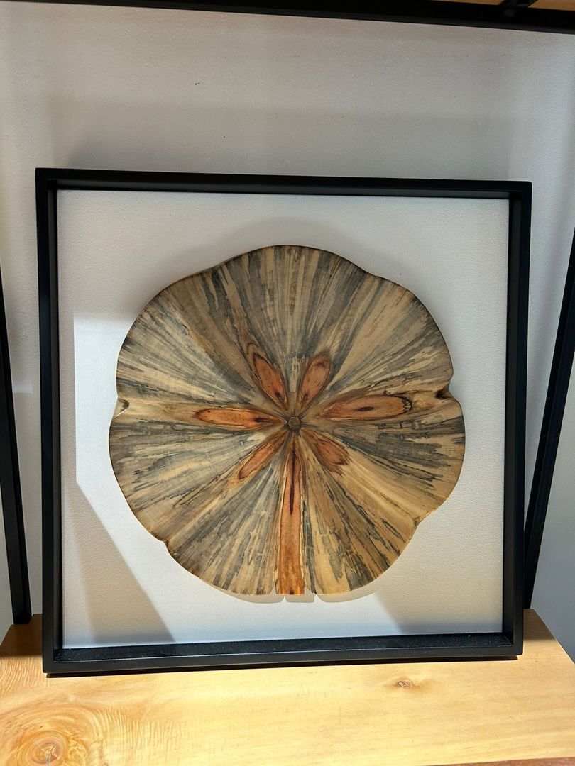 CUADRO PIEZA MADERA MARCO HIERRO