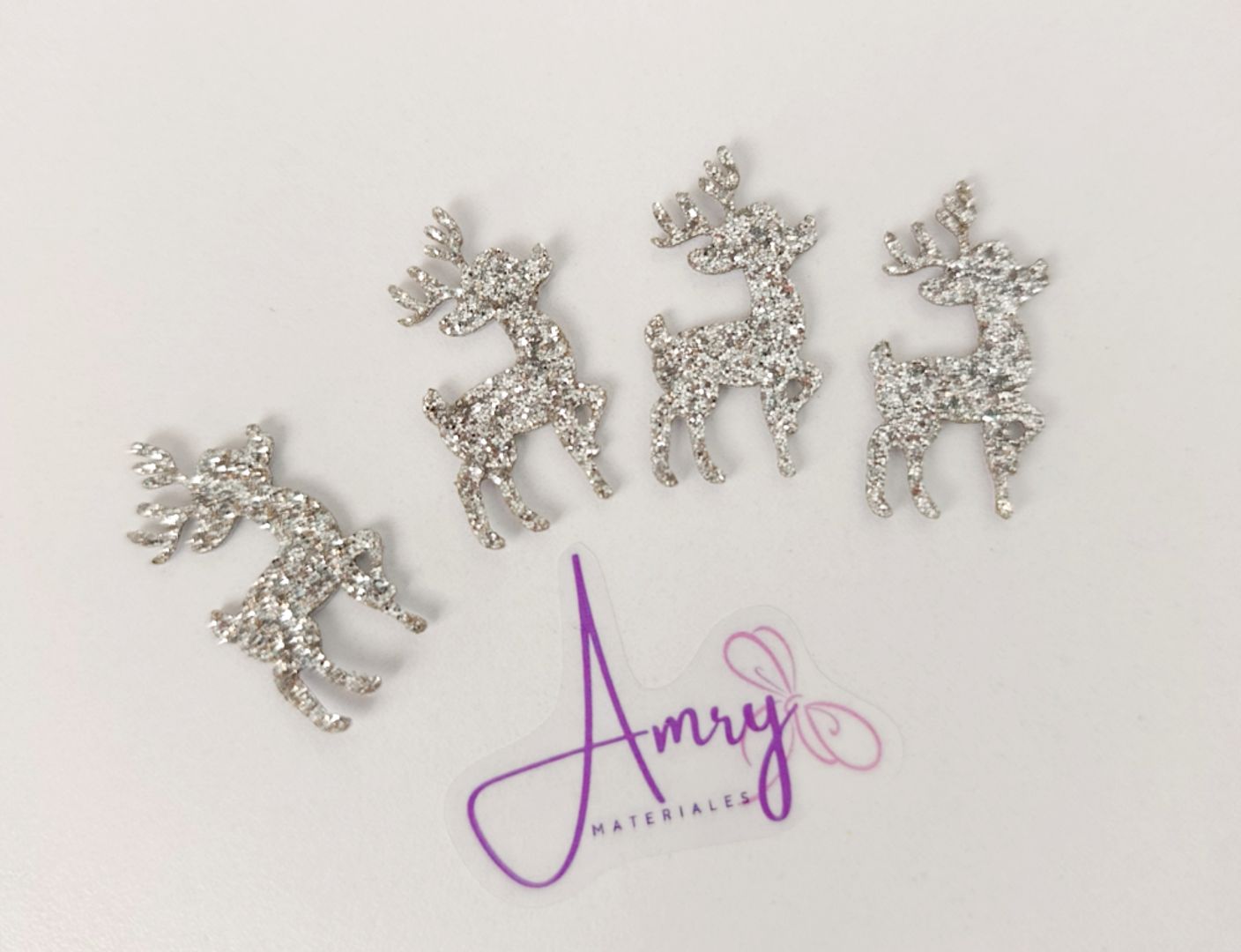 Reno 3.5x2cm Plateado Glitter