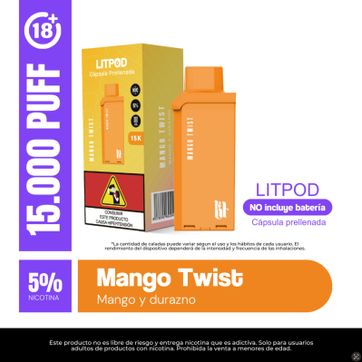Imagen del producto Pod Lit Mango Twist 15.000 Puffs Recarga