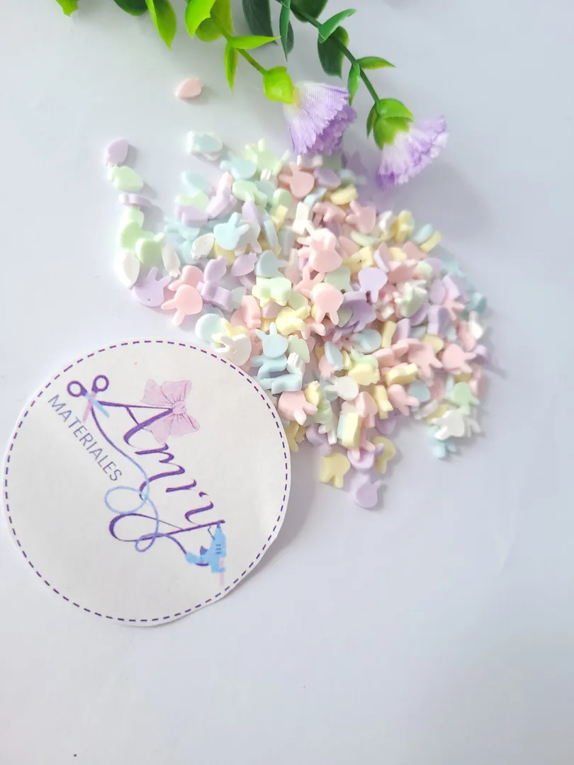 Confeti conejos zanahorias pastel