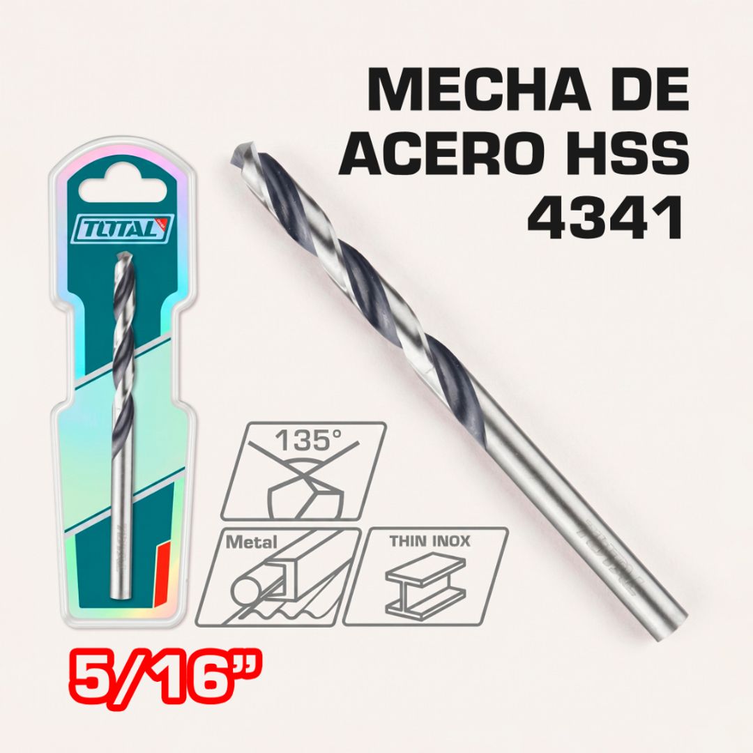 MECHA DE ACERO HSS 4341 5/16"