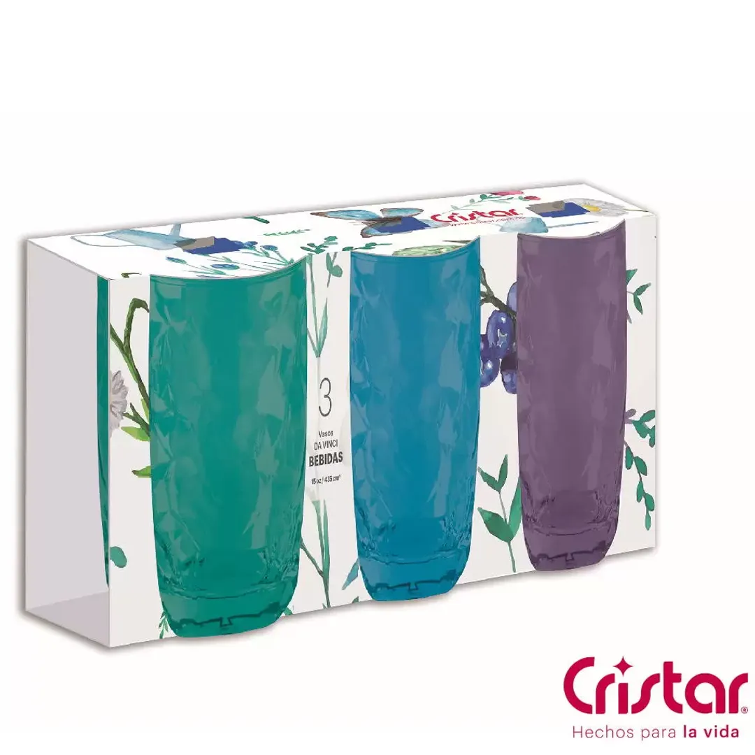 ESTUCHE DE VASO DAVINCI 0727X3C COLOR CRISTAR