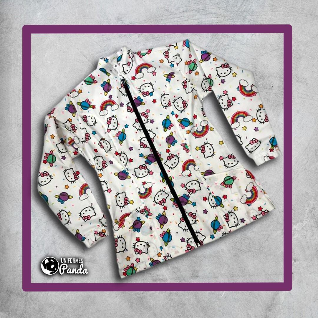 Bata Antifluido Estampada 