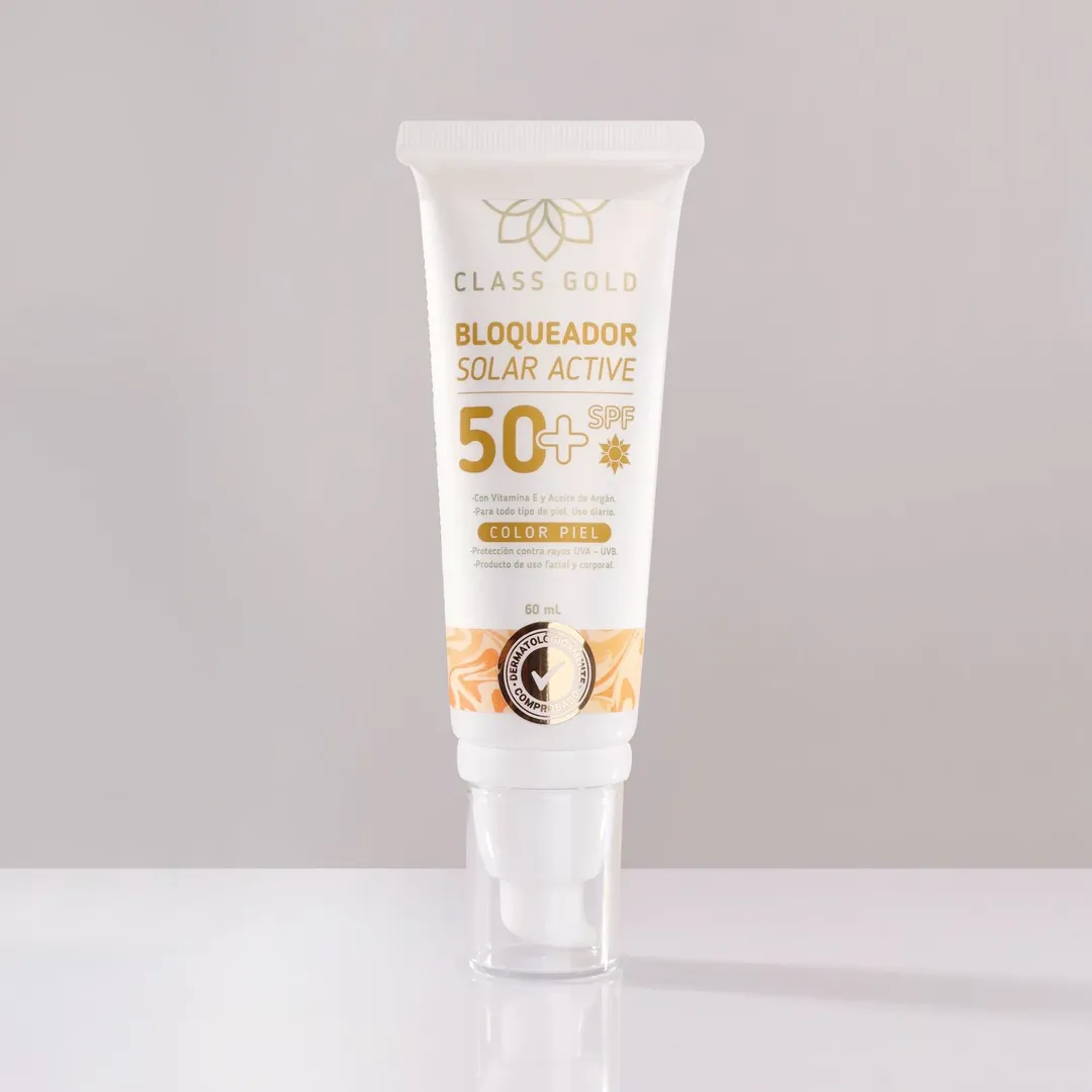 Bloqueador facial color piel 