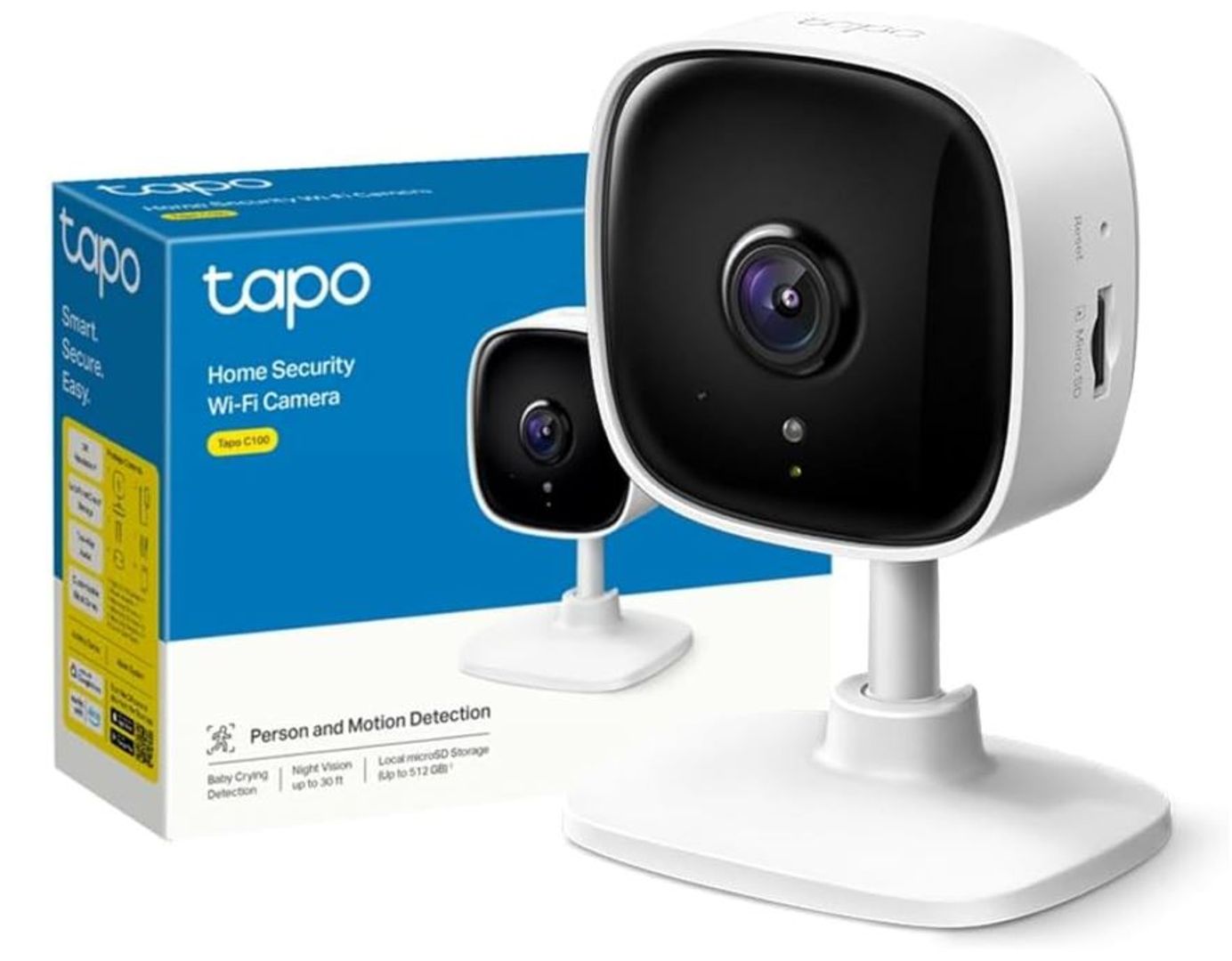 Cámara Seguridad TP-Link Wifi TAPO C100 2MP 1080P cubo