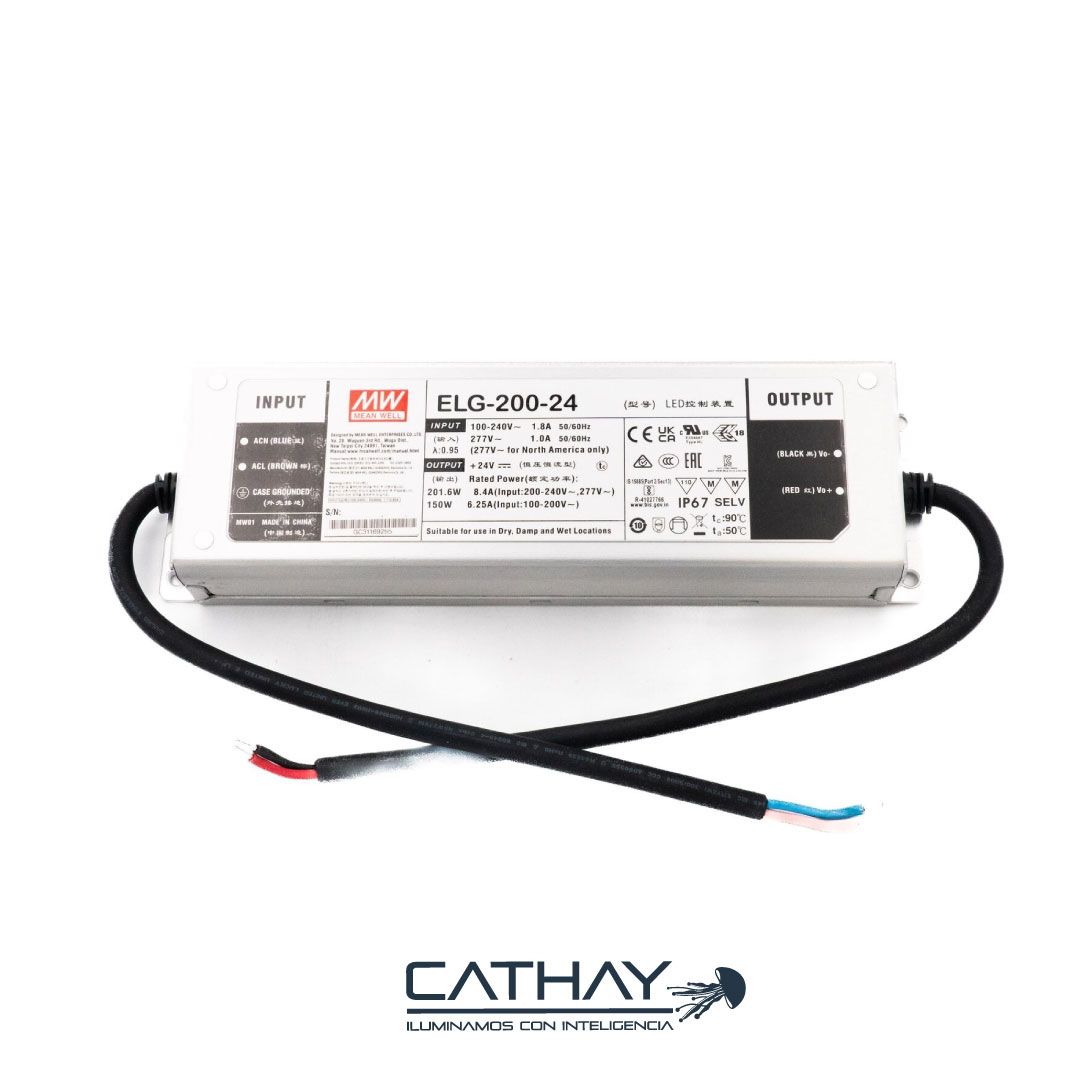 FUENTE DE PODER 24V 8,5 AMP 200W DIMERIZABLE MEANWELL