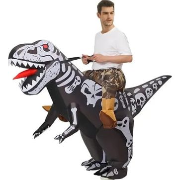 DISFRAZ INFLABLE DINO ADULTO - imagen 1