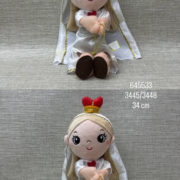 Imagen del producto PELUCHE DE VIRGEN CON ROSARIO DE 34 CM