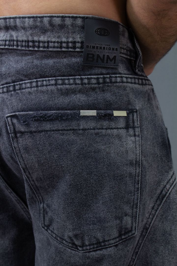 JEANS SUPER BAGGY CORTES GRIS