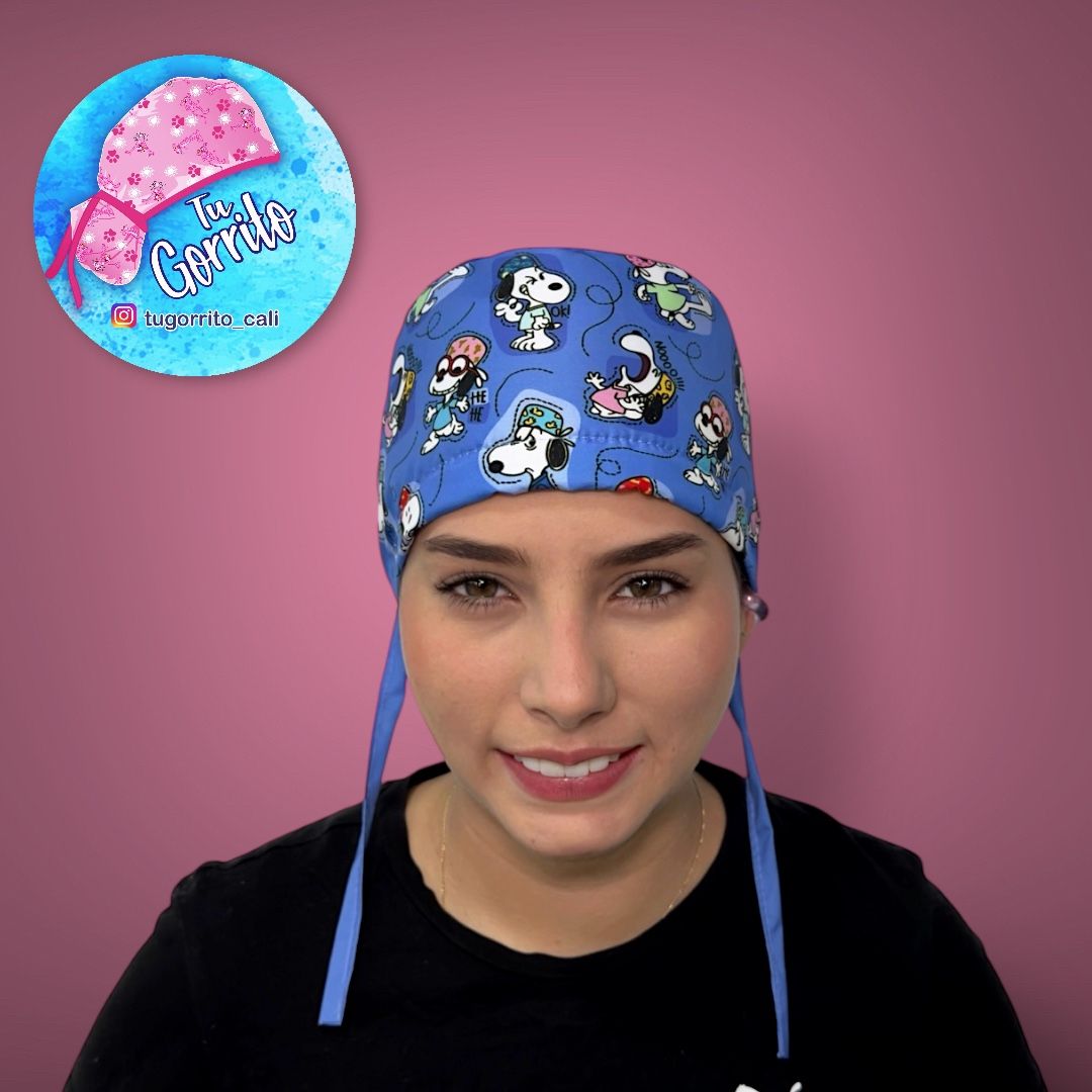 Snoopy gorritos fondo azul 