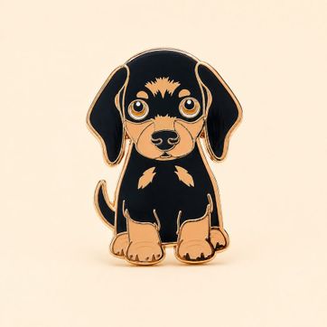 PIN SALCHICHA NEGRO-CAFÉ - imagen 1