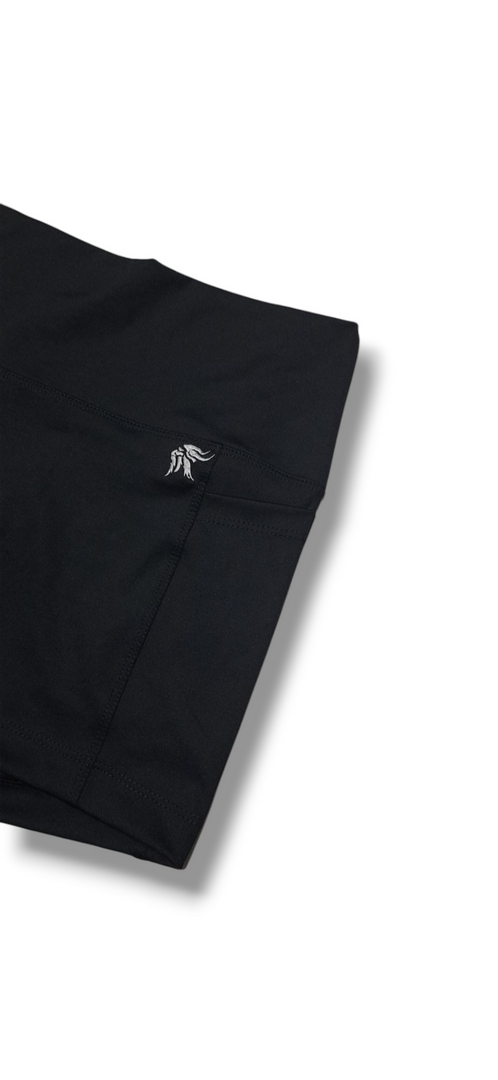 Short Hybrid ajustado con bolsillos laterales y sin costura delantera tiro alto Lycra