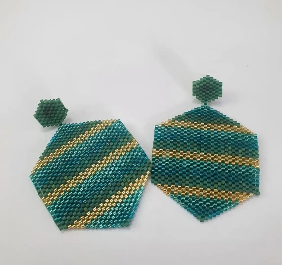 Areta Hexágono Líneas Miyuki