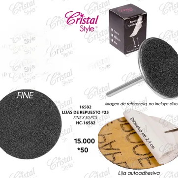 Imagen del producto Lijas de Repuesto  #25 fine *50