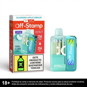 Off Stamp Blueberry Apple Cobbler Crystal Cube 35.000 Puffs Kit - imagen 1