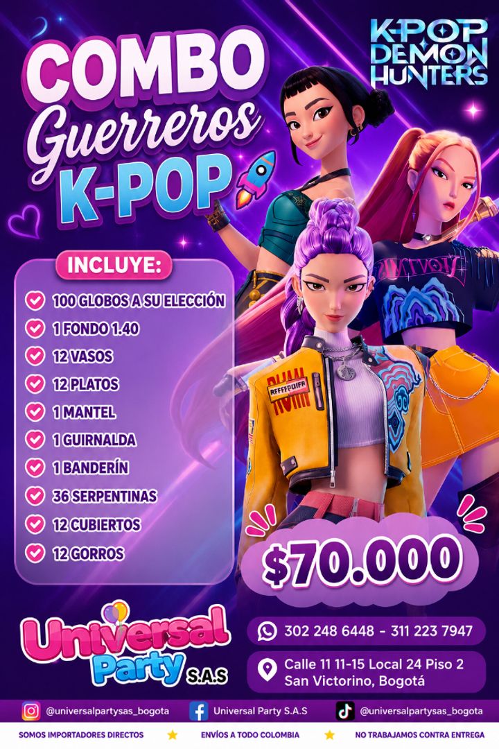 COMBO DECORACIÓN KPOP