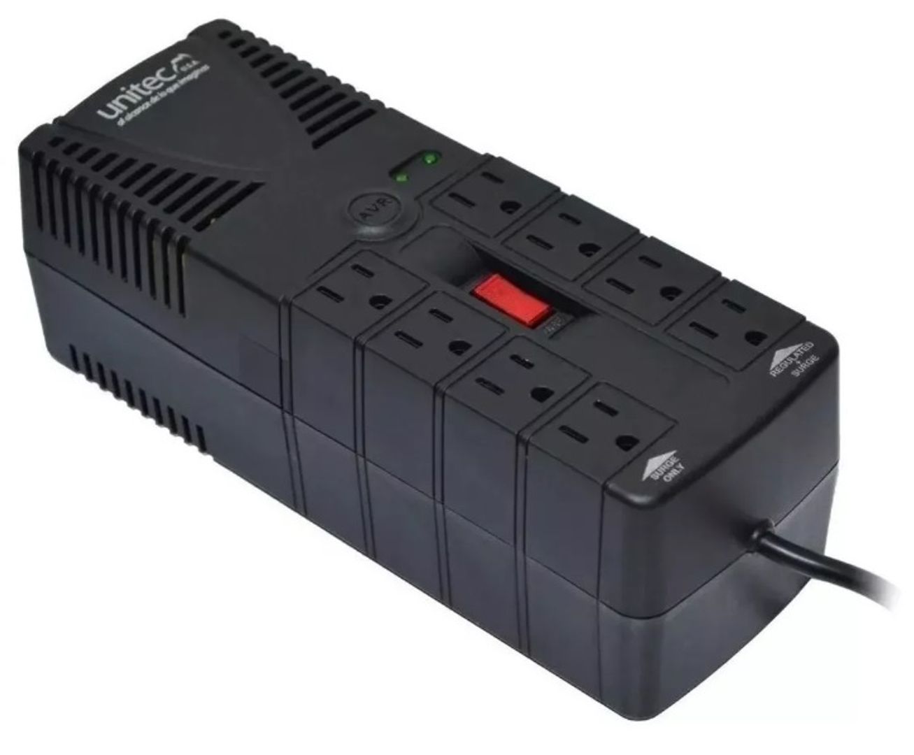 Regulador Unitec 8 tomas 1200va