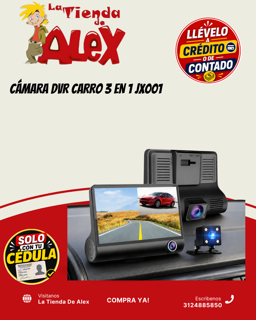 CÁMARA DVR CARRO 3 EN 1 JX001