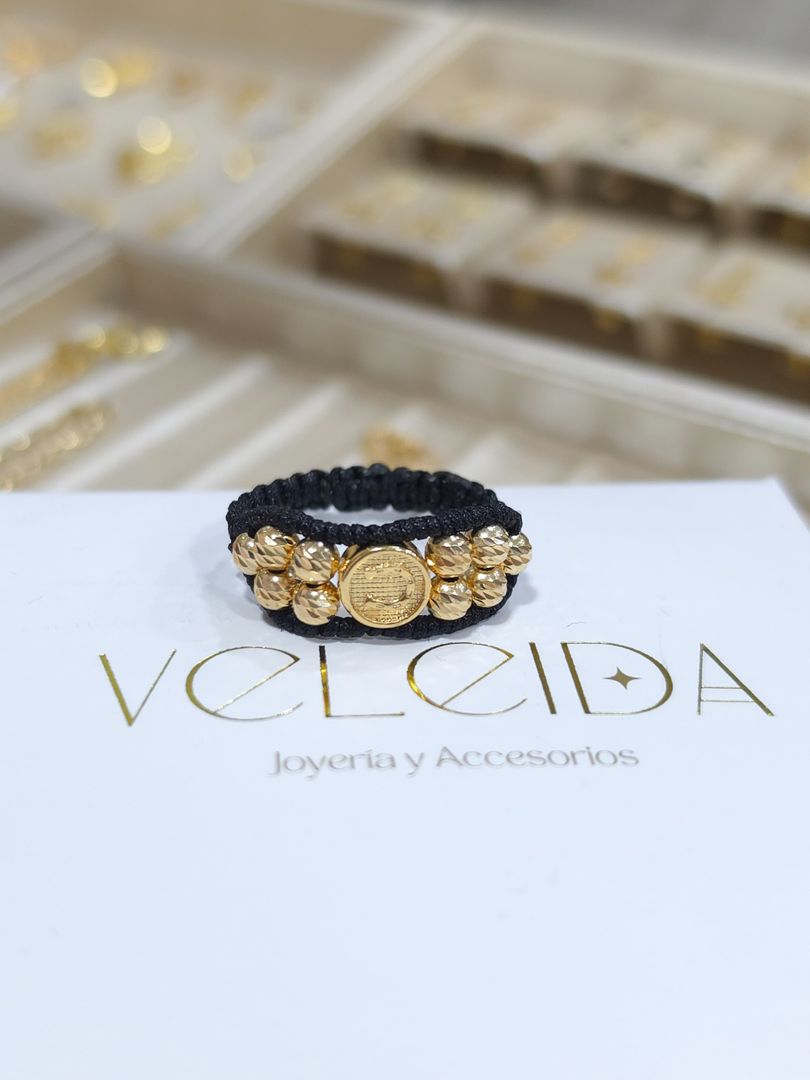 ANILLO ARTESANAL TEJIDO DOBLE CON HERRAJE