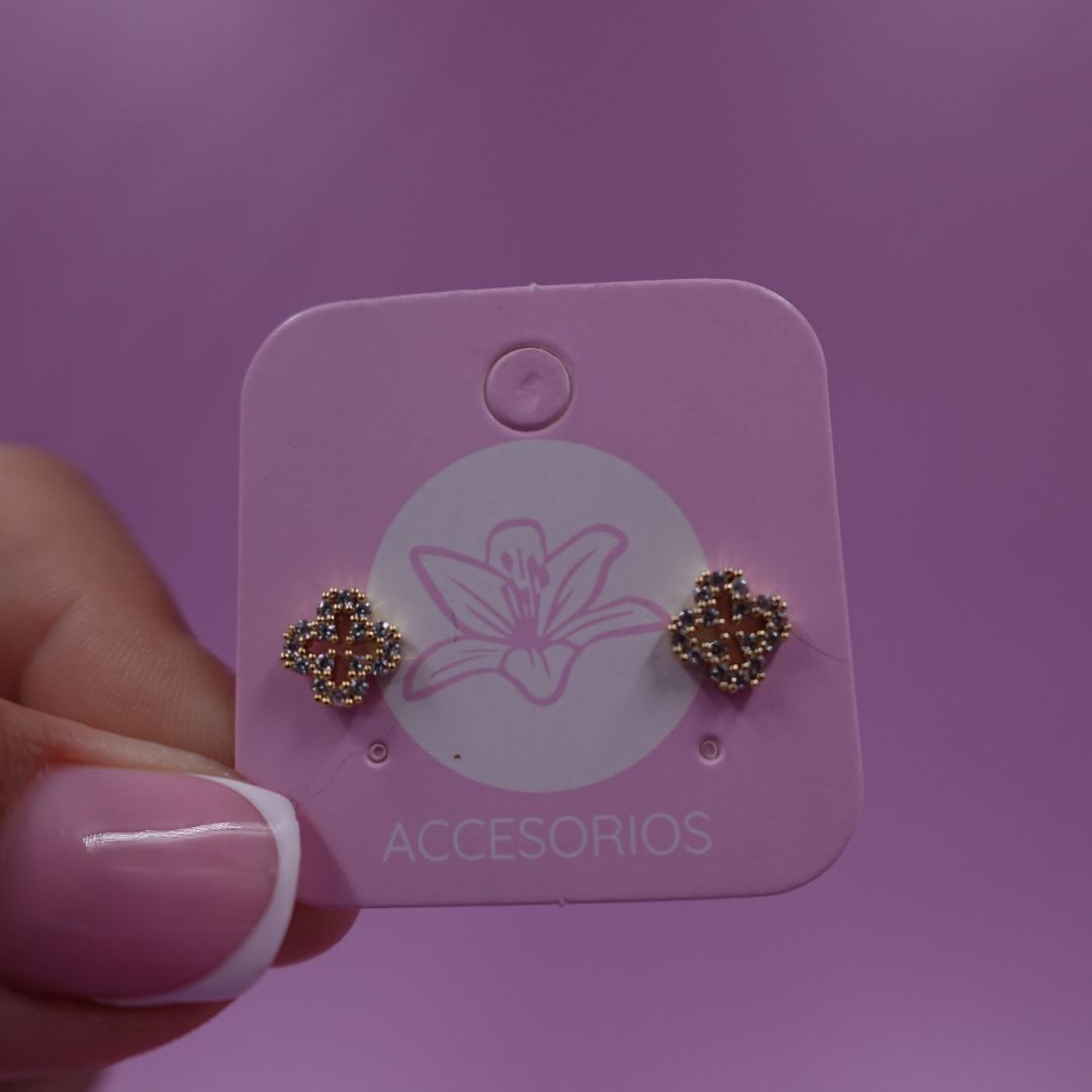 ARETA CUATRO LADOS DORADA PEQUEÑA