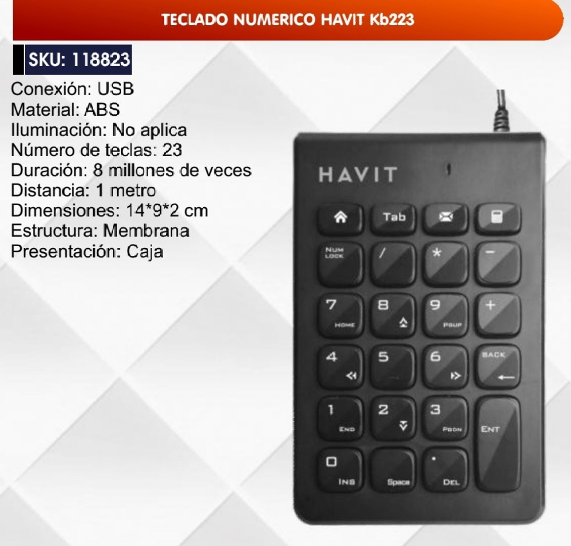 TECLADO NUMÉRICO HAVIT 
