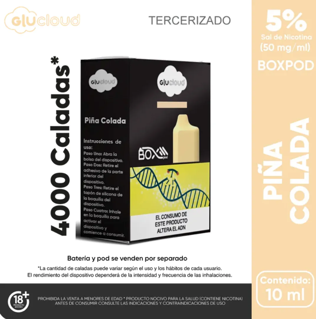 Glucloud Piña Colada Boxpod 4000 Puffs