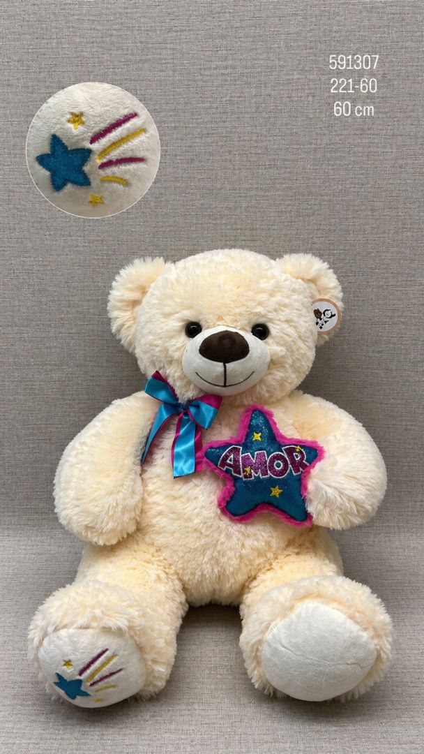 OSO CON ESTRELLA 60 CM