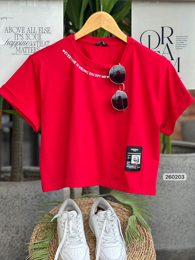 BLUSA CORTA APLIQUE ORIGINAL 260203 