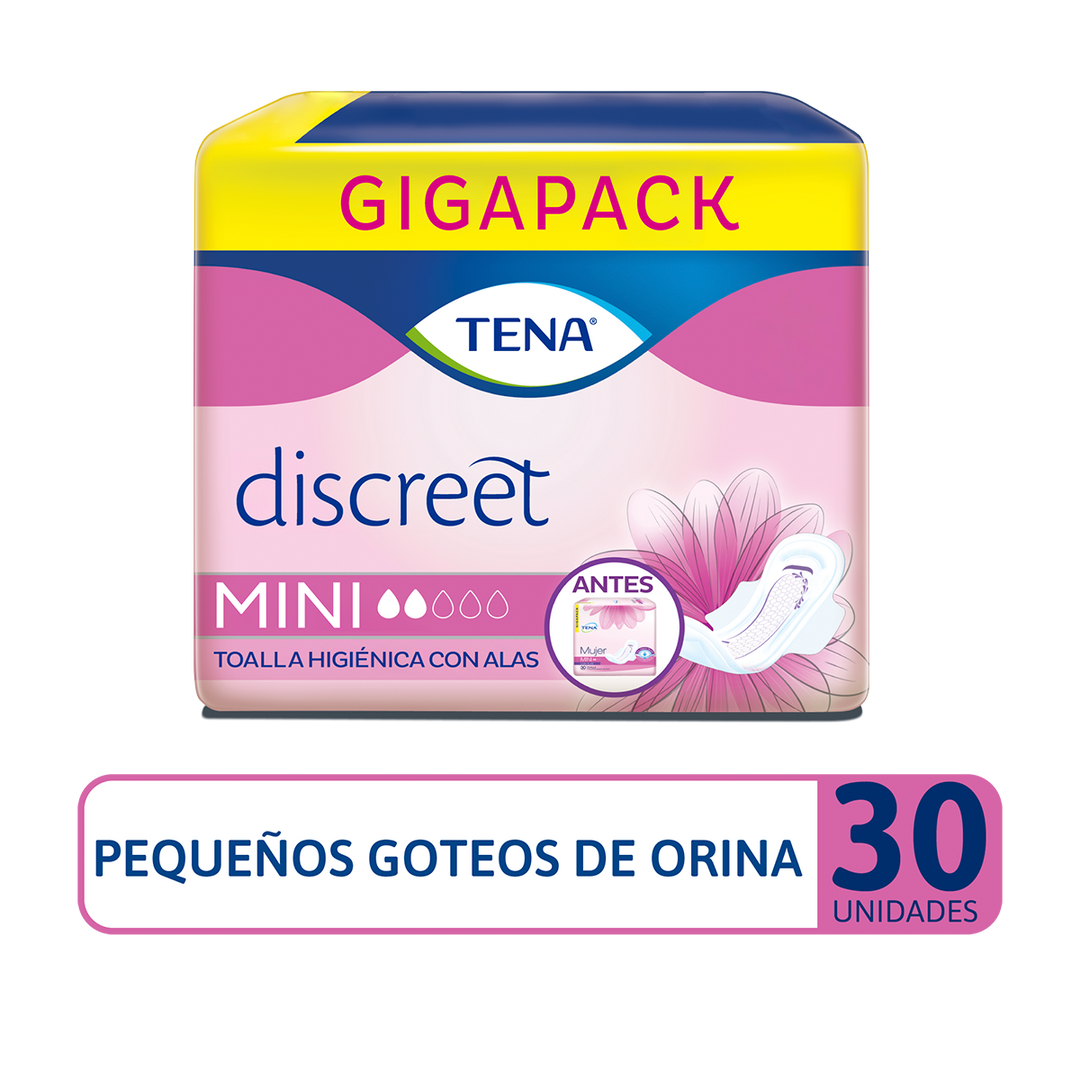 Toalla Higiénica TENA Discreet Mini x 30 Und