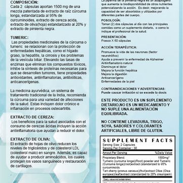 COMPLEJO DE CÚRCUMA CON PIMIENTA NEGRA - imagen 2