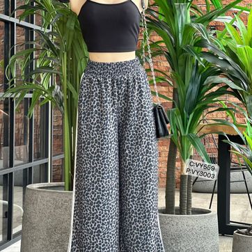 PANTALON ANIMAL PRINT SESGOS LATERALES VY3003 - imagen 1
