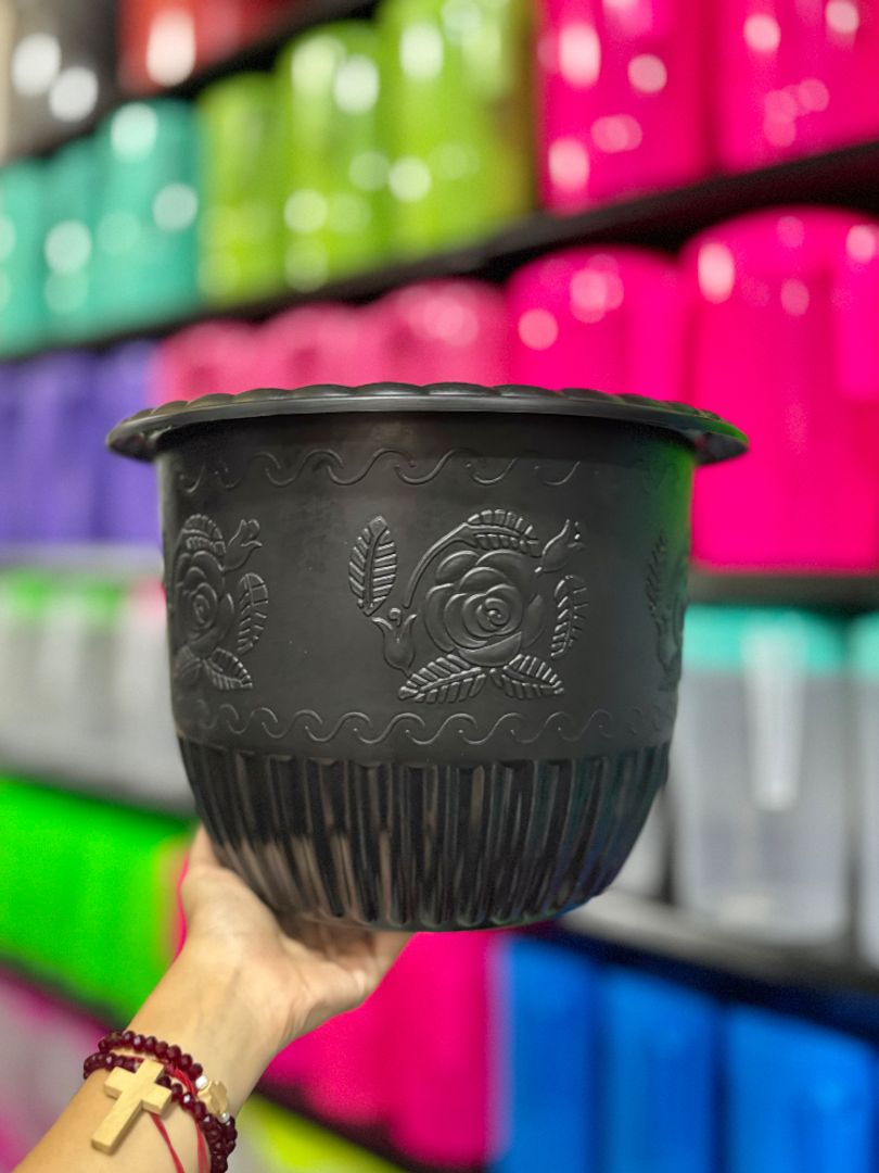 Materas redondas decorativas de plástico con diseño de flores