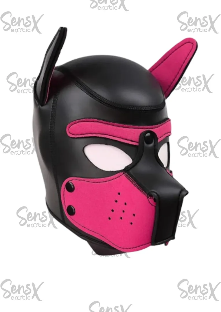 Máscara de neopreno para cachorros de cara completa con capucha extraíble, diseño cómodo y duradero