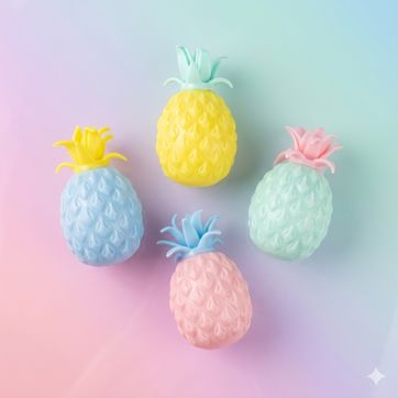 Imagen del producto Squishy piña colores pasteles 