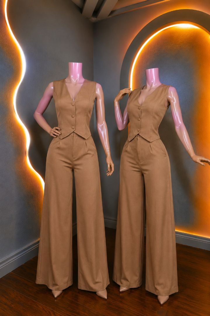 CONJUNTO CHALECO BLONDA 