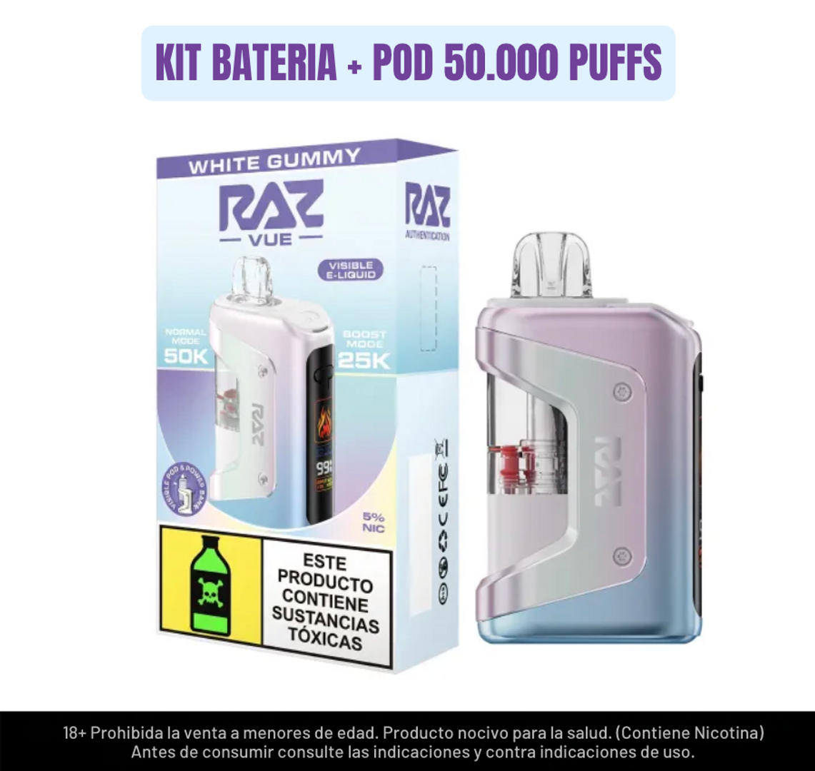 Raz Kit White Gummy 50.000 Puffs