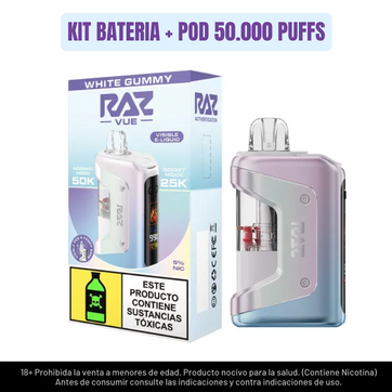Imagen del producto Raz Kit White Gummy 50.000 Puffs