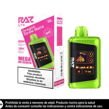 Imagen del producto Raz Dragon Straw Nana 25.000 Puffs