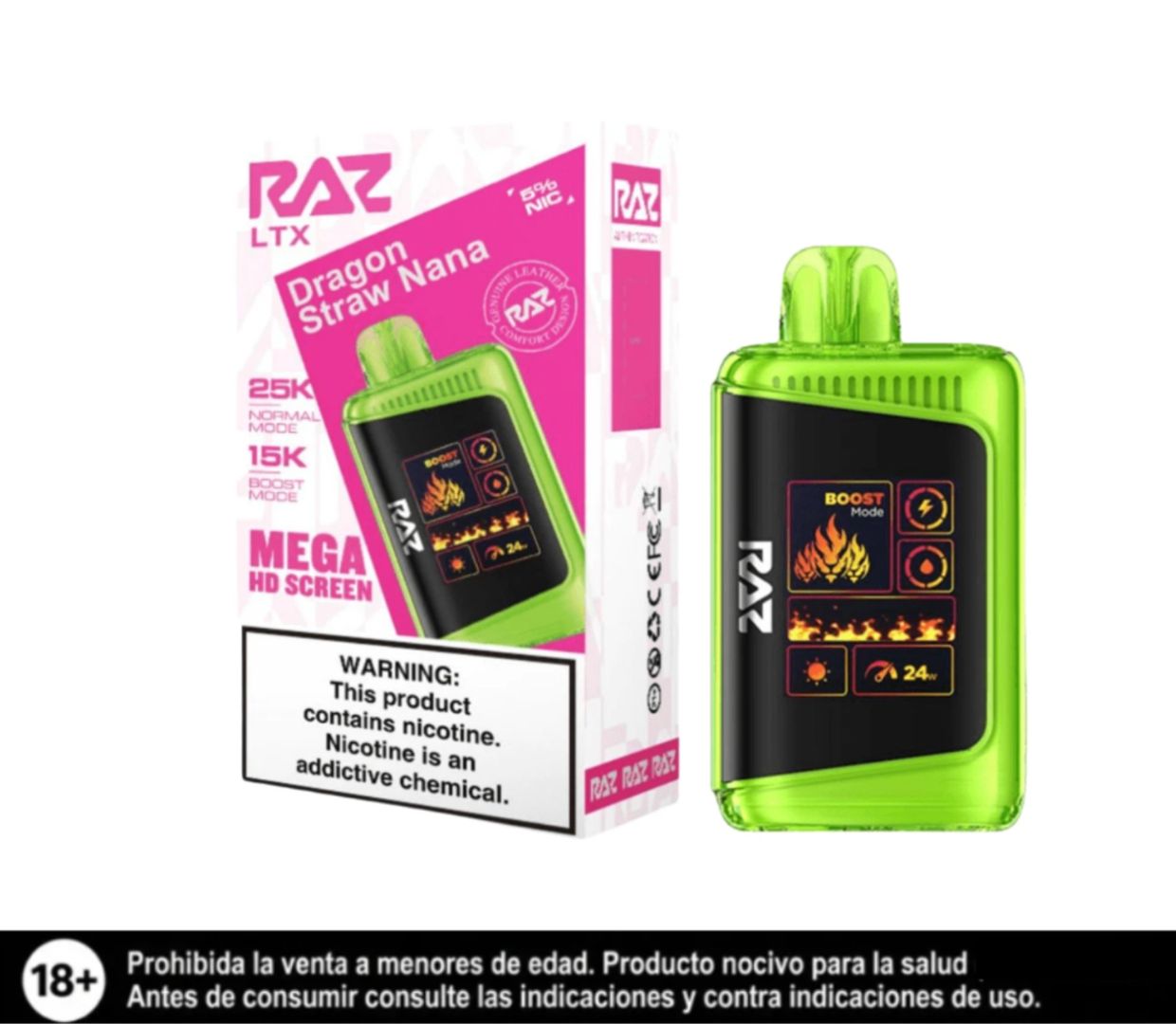 Raz Dragon Straw Nana 25.000 Puffs